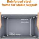 6 Pack Storage Cubes Organizer with Reinforced Steel Frame ,Collapsible fabric storage bins,Large Storage Baskets for Organization, Closet, Shelves, Offices, Toys, Books.(Gray, 18.5"x11"x7.9")