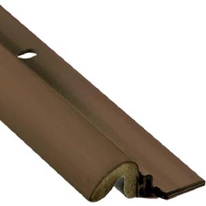 Simply Conserve Premium Screw-On Set Door Weatherstripping with Aluminum Carrier and Foam Gasket in Brown KC600-B | Door Draft Stopper for Sides and Top | Foam Weather Stripping Door Seal
