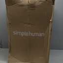 simplehuman 50 Liter / 13 Gallon Semi-Round Kitchen Step Trash Can with Secure Slide Lock, Mocha Plastic