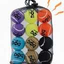Squeaky Tennis Balls for Dogs - 12 Pack 2.0'' Durable Non-Toxic Outdoor Dog Toys Balls with Mesh Bag, SGS Certified, Colorful Fetch Toys, Small Breeds