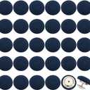 BENECREAT 32 Sets 0.67Inch Blue Baseball Cap Button Top Replacement Hats Buttons, Prussian Blue Cloth Covered Hat Button for Hat Replacement Repair Jeans Blouse Sewing