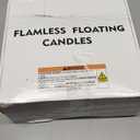 Homemory 48 Pack 3 Flameless Led Floating Candles, 200 Hour White Battery Operate Waterproof Tealights for Cylinder Vases, Centerpieces at Wedding Decor, Party, Pool