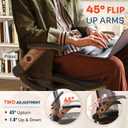 GABRYLLY Ergonomic Office Chair, High Back Home Desk Chair with Headrest, Flip-Up Arms, 90-120 Tilt Lock and Wide Cushion, Big and Tall Mesh Chairs for Man Woman, Black Task Chair(Dark Woodgrain), 22d X 25.2w X 45.3h in
