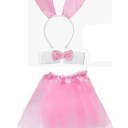 SATINIOR Bunny Costume Set Rabbit Ear Headband Collar Bow Tie Costume Cuffs Rabbit Tail for Halloween Party