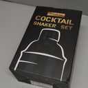 Cocktail Shaker Set, 18/8 Food-Grade Stainless Steel Mixology Bartender Kit 10-Piece Bar Tools with Stylish Bamboo Stand - Rust-Proof & Dishwasher Safe - Professional Martini Shaker Gift for Men, Dad