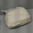 MooMee Bedding Sheet Set 100% Washed Cotton Linen Like Textured Breathable Durable Soft Comfy (Solid Cream White, Full)