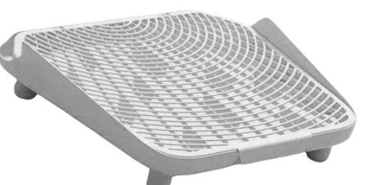 Cat Litter Box Ramp Mat with Filter Function, Cat Step Pedal Stool for Self-Cleaning Litter Box, Easy to Clean, Ideal for Kitten & Elderly Cats (White)