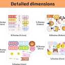 100PCS Colorful Cake & Cocktail Toppers  Smiley Face Party Picks with Bear Candles, Cloud Hats & Mini Decorations for Birthday Cakes & Dessert Tables