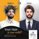 Belula Men's Hair Grooming Set: Boar Bristle Brush, Nylon Pin Brush, Wooden Comb, and Travel Bag for Styling