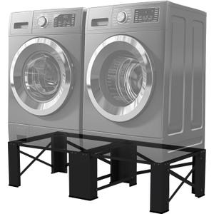 2 in 1 Washer Dryer Pedestals 29" - Laundry Pedestal for Washer and Dryer Stand, Steel Washing Machine Stand Raiser, Compatible with Most 4.8-5.3 cu. ft. Capacity Washer Black
