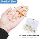 Ice Fishing Jigs,Ice Fishing Lures Kit in Tackle Box,Crappie Jig Heads for Winter Ice Jigging (14pcs/15pcs/16pcs/31pcs)