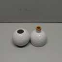 LIZOFER Boho Minimalist Small Ceramic Vase Set of 2 for Bedroom Living Room Office Fireplace Centerpiece Antique White Vintage Farmhouse Rustic Retro Flower Vases Home Decor Gift for Fake Plants