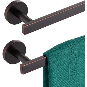 32 Inch Bathroom Towel Bar Bath Towel Rack Kitchen Towel Holder Long Towel Rails Wall Mounted SUS304 Stainless Steel 2 Pack Oil Rubbed Bronze AN4001ORB-L32-P2