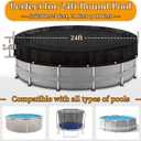 24ft Round Leaf Net Pool Covers for Above Ground Pools,Winter Above Ground Pool Cover to Catching Leaves, Mesh Tarp with Grommets, Resistant Garden Sun Shade Netting(Only Cover)