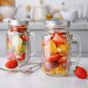 72 Pcs/36 Sets Wide Mouth Canning Lids with Rings Fits Ball, Kerr & More, Premium Mason Jar Lids with Rings for Regular Mouth Ball, Kerr Jars - Food Grade Material