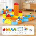 Electric Train Set,Car Track for Toddlers, for Kids 3 4 5 6 7 8 Years Old,Gravity-Defying 3D Embedded Layouts & Motorized Car,STEM Learning Toy Gift for Toddlers Birthday