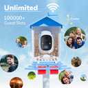 Twesync Bird Feeder with Camera, 2K HD Bird Video Capture, 5000mAh Battery with Solar Panel, Instant Arrival Alerts, Live View, AI Bird Species Identification, Perfect for Bird Lovers