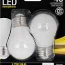 Feit Electric - Decorative Frost Glass Filament LED Dimmable 40W Equivalent Soft White (2700K) Classic A15 Light Bulb, Pack of 2 (BPA1540/F/827/LED/2)