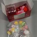 28 Pcs Mochi Squishies Toys Filled Hearts for Easter Egg Hunt Basket Stuffer, Mochi Squeezes Toys for Boys Girls Easter Party Favors Goodie Bag