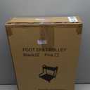 Foot Bath Spa Trolley Cart, Heavy-Duty Reinforced Frame Pedicure Stool with Magnifier Lamp Hole & Foot Rest, Ergonomic Multi-Purpose Foot Massage Manicure Station for Salon/Home, Black