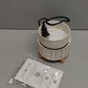 Candle Warmers ETC 2-in-1 Candle and Fragrance Warmer for Warming Scented Candles or Wax Melts and Tarts with to Freshen Room, Ceramic and Wood