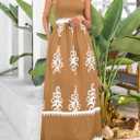 PRETTYGARDEN Summer Dress for Women 2026 Floral Sundress Spaghetti Strap Flowy Beach Vacation Boho Maxi Dresses (S)