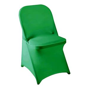 Howhic Folding Chair Covers for Party - 11 pcs, Emerald Universal Spandex Fitted Chair Covers for Wedding, Banquet, Conference