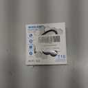 Bluetooth 5.2 Headset, Single Ear Earpiece Earphone with Mic, Hook, Noise Cancelling Headset for Business, Trucker, Driver, Wireless Bone Conduction Headphone with Ear Caps (S/M/L) for iPhone Android