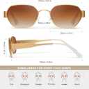 2 x Polarized Sunglasses Women Men Trendy Hexagonal Metal Frame UV Protection