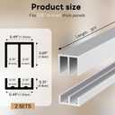2 Sets 3FT Aluminum Sliding Door Track for 1/8" Thick Panels Closet Glass Doors Pet Cabinet Door Hardware Window Sliding Track System (Silver)