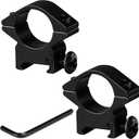 Scope Rings 1 Inch,2 Packs of Medium Profile Scope Mount Rings for 21mm Picatinny Rails