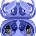 Wireless Earbuds, Bluetooth 5.4 Headphones, True Wireless Stereo Earphones with IPX7 Waterproof, Noise Cancelling Mic, Fast Charging and Comfort Fit Ear Buds for Sports/Workouts - Purple