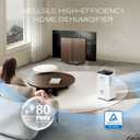 Energy Star Certified Dehumidifier for Home and Basement, Portable Dehumidifier with Drain Hose and Water Tank, Quiet Dehumidifiers for Bedroom, Living Room, Garage. (80 Pints)