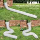 2 Pack Flexible Rain Gutter Downspout Extensions,Drain Downspout Extender,Gutter Extension Flexible,Down Spout Drain Extension Pipes,Extendable from 21 to 60 Inches (White)
