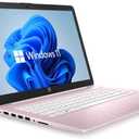 HP 14" HD Laptop, Windows 11, Intel Celeron Dual-Core Processor Up to 2.60GHz, 4GB RAM, 64GB SSD, Webcam, Dale Pink 