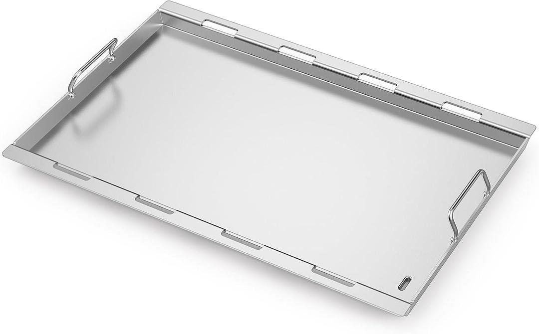 Stanbroil 6789 Full-Size Griddle Insert for Weber Genesis 400 Series Gas Grill, 4-Burner Flat Top Griddle for Weber Genesis I&II 410 415 425s 435 440, Stainless Steel