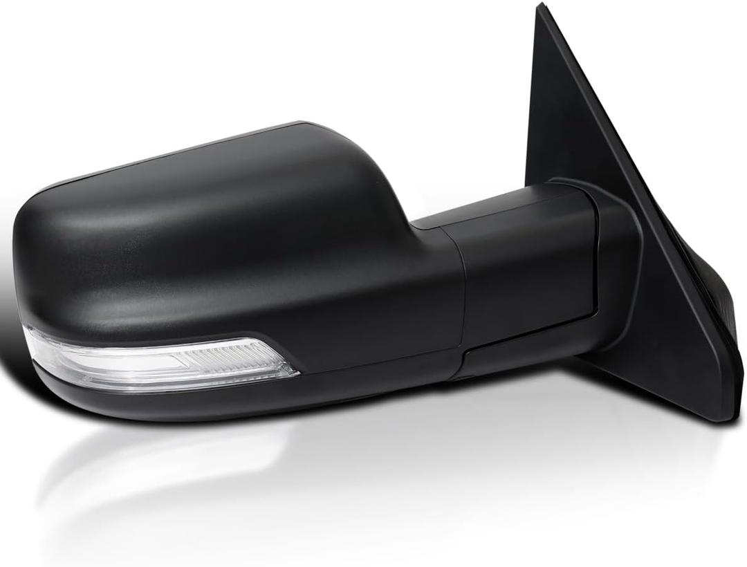 Spec-D Tuning Black Power Fold Heated + LED Signal + Blind Spot Monitor Right Passenger Side Mirror Compatible with 2019-2024 Ram 1500, Left + Right Pair