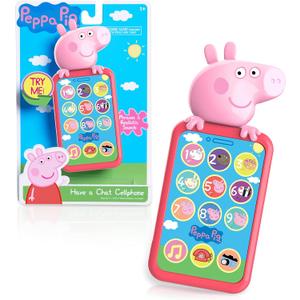 Peppa Pig Have a Chat Cell Phone, Toy Phone with Realistic Sounds and Light Up Buttons, Kids Toys for Ages 3 Up by Just Play