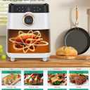 Air Fryer, ALLCOOL Airfryer Oven 8QT Large 1700W 8-in-1 with Touch Screen Air Fryers Dishwasher Safe Nonstick Basket Freidora de Aire 36 Recipes BPA & PFOA Free White