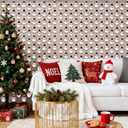 2 x Christmas Party Decorations, 3.3 X 6.6 Ft Christmas Party Foil Fringe Curtains, White Snowman Tinsel for Photo Booth Props, New Year Celebrations, 2PCS