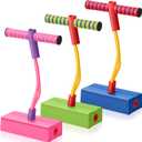 Jerify 3 Pcs Pogo Stick Foam Jumper Toy Foam Pogo Fun and Safe Jumping Stick for Kids Ages 3 and up Outdoor Indoor Toys Gift for Christmas, Makes Squeaky Sounds with Each Hop, Supports up to 250lbs