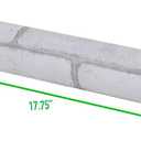 Mind Reader Removable Vinyl Wallpaper Peel and Stick Self Adhesive Wallpaper 17.75" X 393.7" Water-Resistant Contact Paper Shelf Liner White Brick