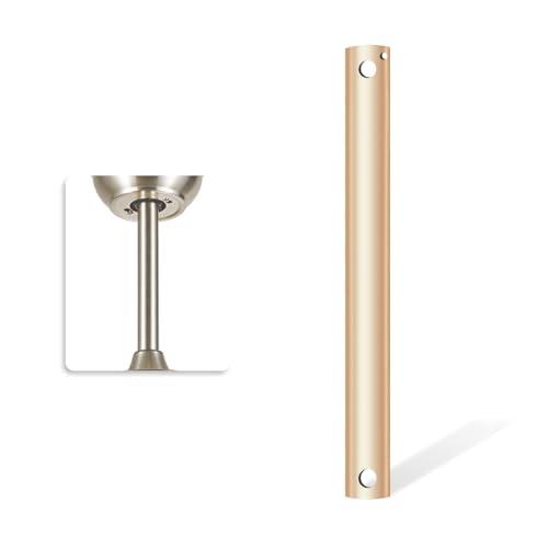 Nianzcy 12 Inch Ceiling Fan Downrod with Extension Cord, 1-Foot Gold Ceiling Fan Extension Rod, 1-Inch OD, ceiling fan downrods for Various Fans (Gold, Not Threaded)