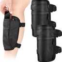Xuniea 2 Pack Leg Phone Holder, Cell Phone Calf Leg Band Holster, Nonslip Cellphone Holder with Adjustable Strap Calf Band Wallet Pouch for Men Women Equestrian Jogger Running Workout(Black)