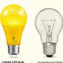 L LOHAS LED Dusk to Dawn Bug Light Bulb Outdoor, A19 Yellow LED Bug Light Bulbs, 9W Auto On/Off Bug Lights for Outside, Amber Porch Light Bulb 60W Equi, Non-Attracting, E26 Base for Backyard, 2 Pack