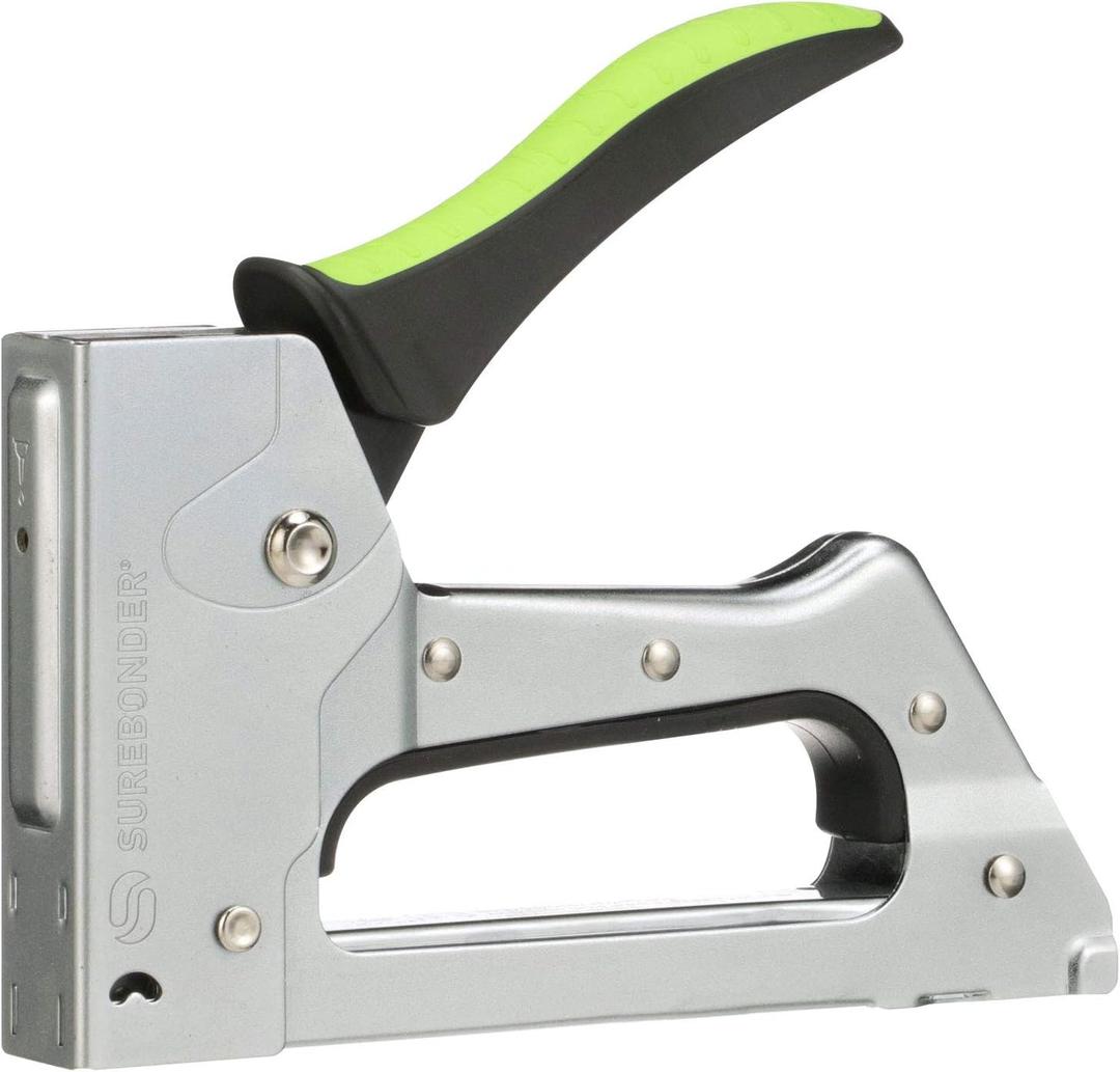 Surebonder Light Duty Staple Gun, Jam Resistant - Easy Drop-in Loading, Less Force Needed - for Household Repairs, Craft Projects - Tool ONLY (5580)