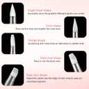 5 Pcs Nail Art Sculpture Pen, Dual Tipped Silicone Nail Tools Rhinestone Nail Art Pens Silicone Nail Brush for Design Shaping Drawing Dotting Sculpting Tool
