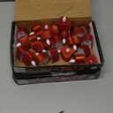 Baquler 24 Pcs Valentine Candles Heart Shaped Glitter Tealights Romantic LED Tea Lights Candle Battery Operated for Valentine's Day Marriage Proposal Wedding Anniversary Celebration Decor(Red)