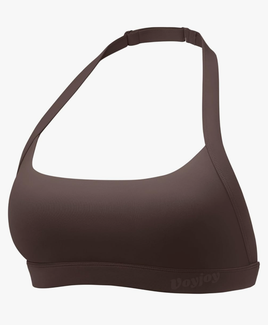 VOYJOY Sports Bras for Women Basic Wireless Bra Crop Workout Yoga Bra Sexy Tank Top L