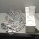 BOZO Brushed Nickel Chandelier Dining Room Lighting Fixtures Modern Foyer 24" Orb Chandeliers 4 Light Hanging Pendant Ceiling Lighting Frosted Glass Shades